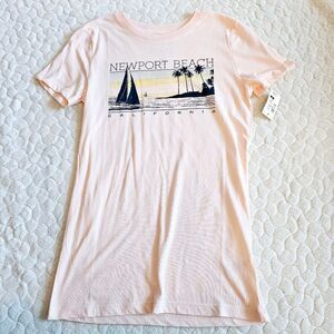 NEW Aeropostale Free State tee shirt top t-shirt California Beach beachy pink M